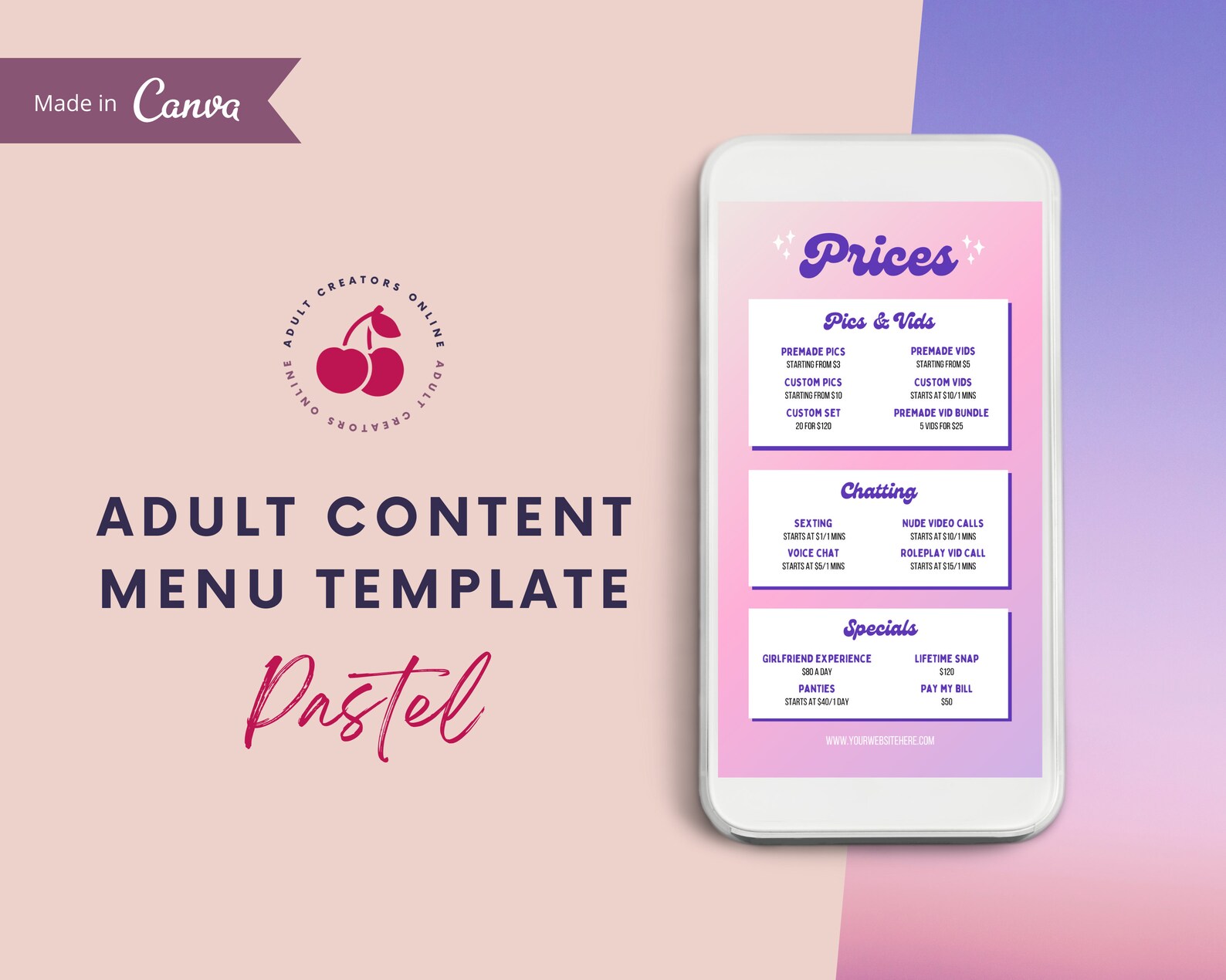 Tip menu. Tip menu