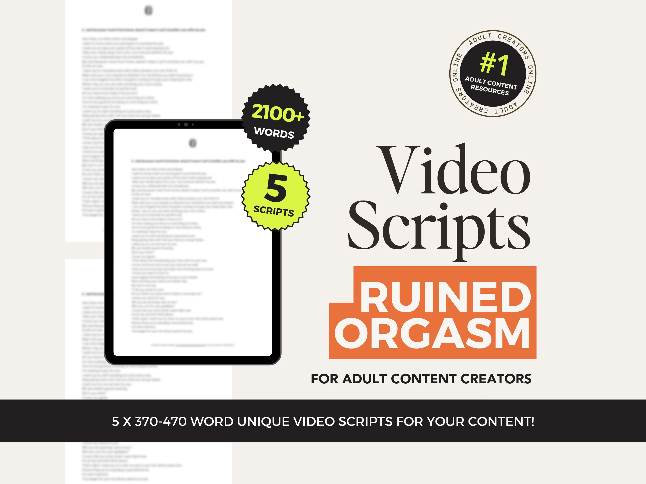 Ruined Orgasm JOI Scripts for OnlyFans – Video Scripts for Adult Content Creators, ManyVids Ideas