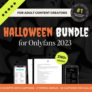 Onlyfans Halloween-bundel, JOI-scriptbundel, Onlyfans-vakantie-ideeën, Onlyfans-tipmenusjabloon, PPV-bijschriftsjablonen, bijschriften voor OF