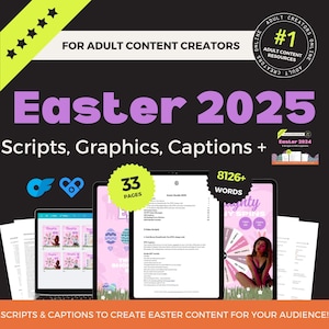 Onlyfans Easter 2025 Bundle, Captions, Onlyfans Promo Graphics, Onlyfans Games, PPV Messages, Sexting for Fansly, Reddit, Manyvids, Camgirls