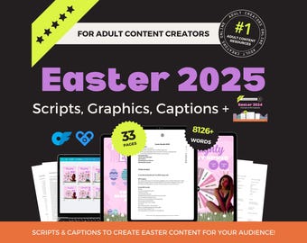 Onlyfans Easter 2025 Bundle, Captions, Onlyfans Promo Graphics, Onlyfans Games, PPV Messages, Sexting for Fansly, Reddit, Manyvids, Camgirls