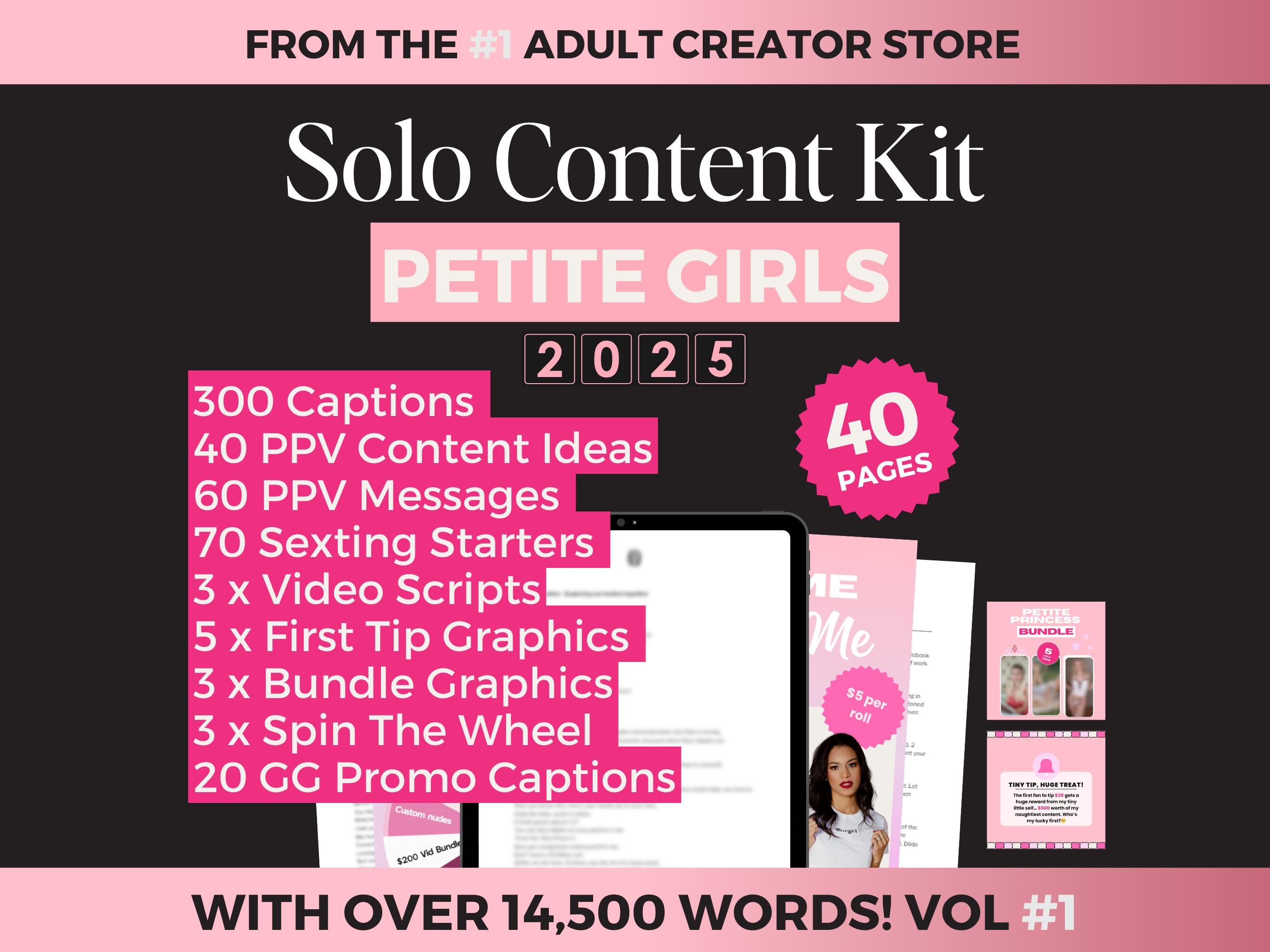 Petite & Innocent OnlyFans Content Pack | Captions, PPV Messages, Conversation Starters, Promo Graphics