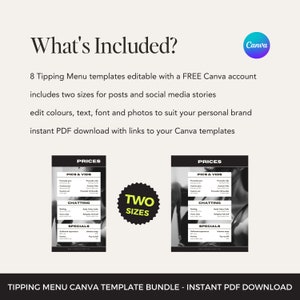 Onlyfans Tipping Menu Bundle | 8 X Tipping Menu Templates | Onlyfans ...