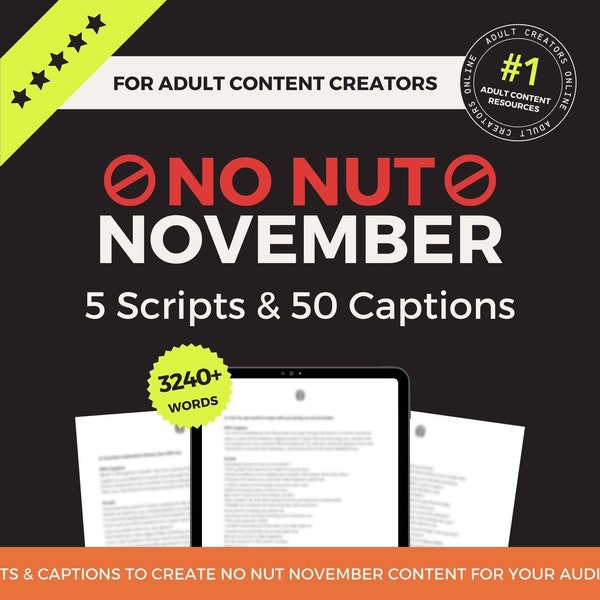 No Nut November Bundle, JOI Script Bundle, Onlyfans Holiday Ideas, Onlyfans Games, PPV Caption Templates, Captions for OF
