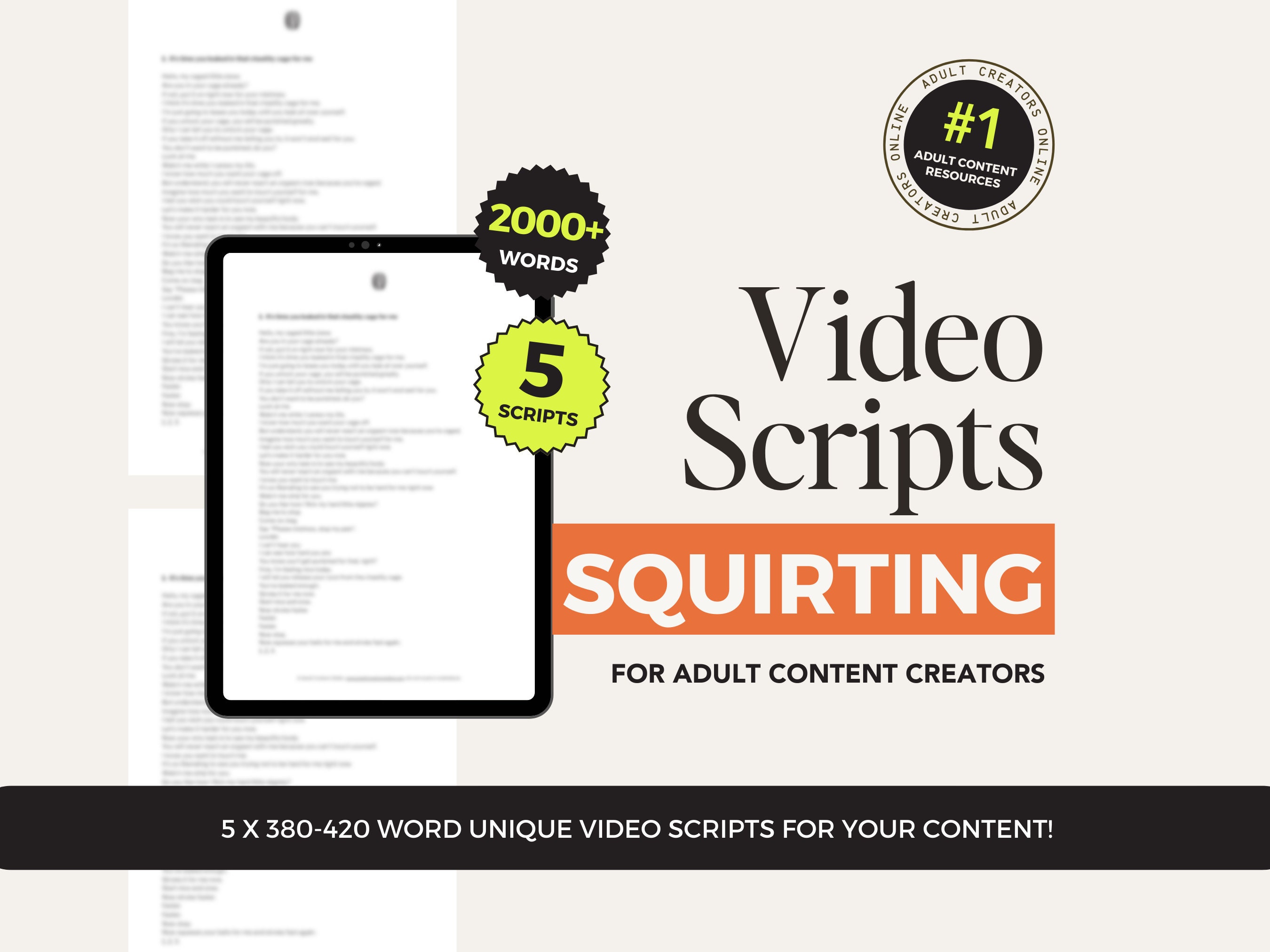 Squirting JOI Scripts for OnlyFans – ManyVids Video Scripts for Adult Creators