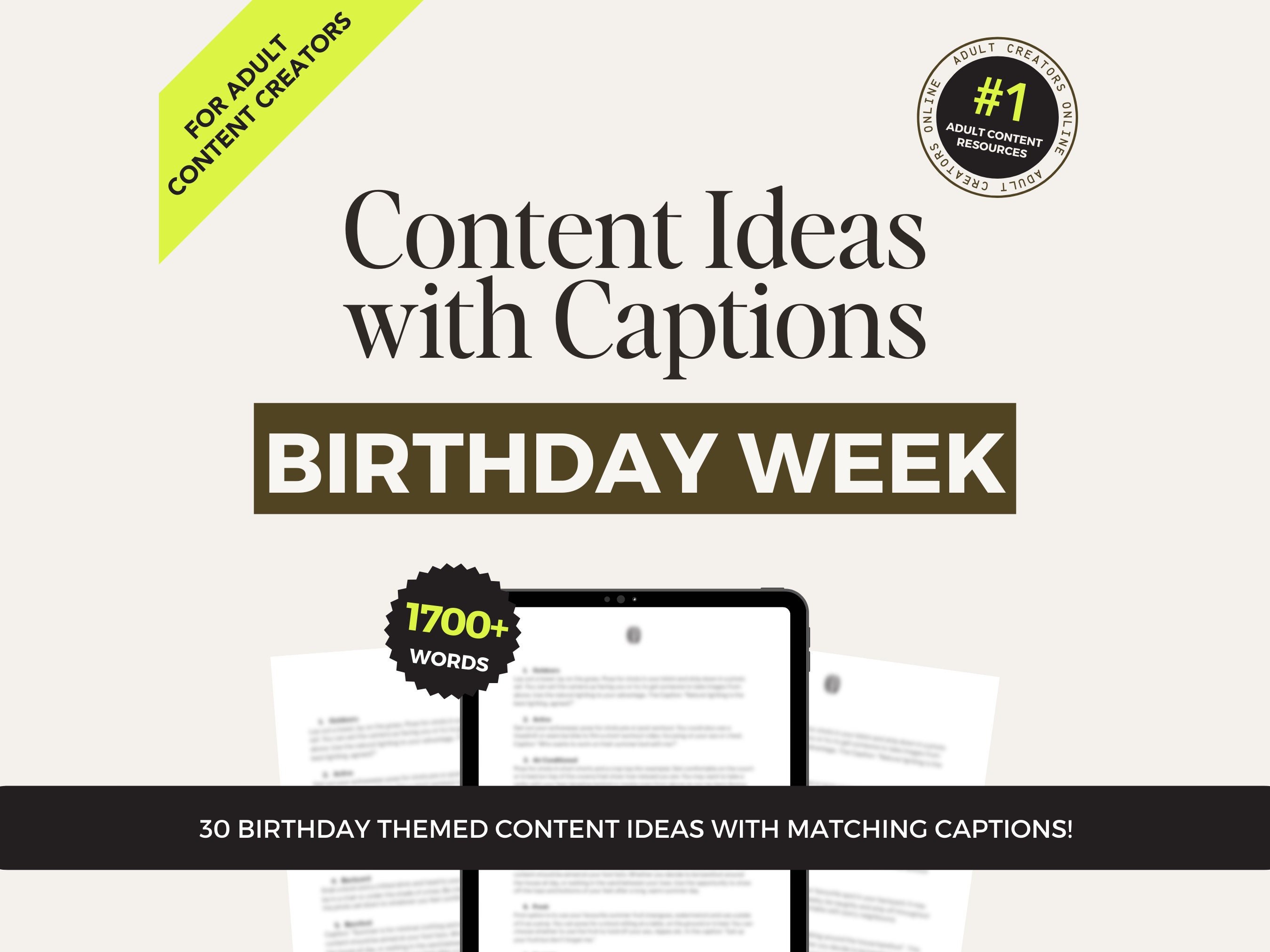 Birthday WeekContent ideas for Onlyfans, NSFW Captions for Camgirls and Sex Workers