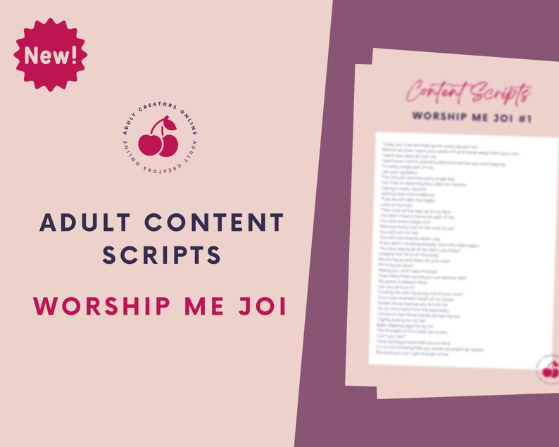 JOI Scripts WORSHIP ME  | Adult Industry Joi Scripts  | Onlyfans Joi Scripts | Twitch Camgirl Snapchat Fansly Scripts 
