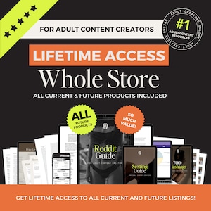 Onlyfans Unlimited Lifetime Access 182 products - Whole Store - All Future Releases Included - Adult Creators Online