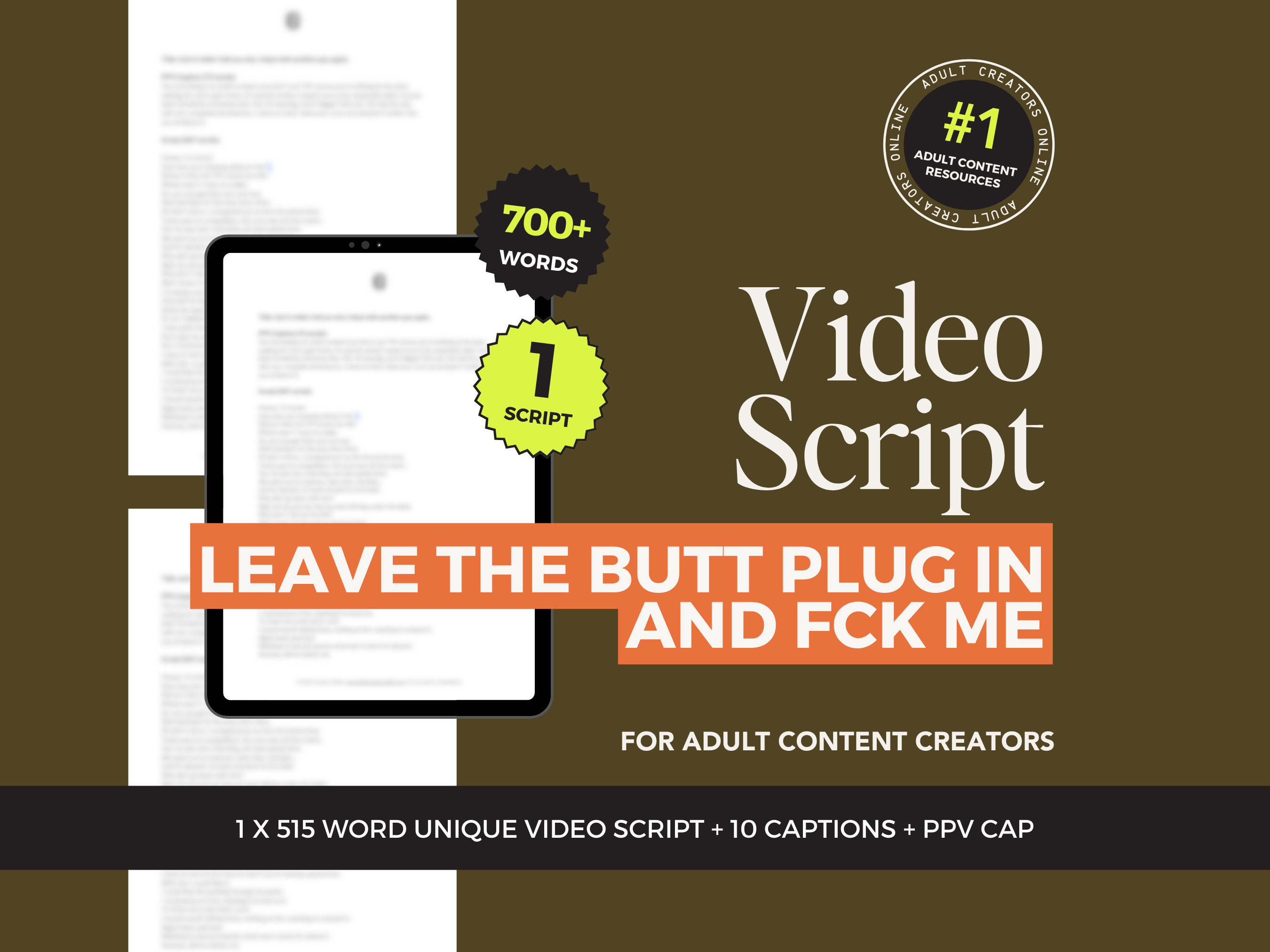 Leave the Butt Plug in and F*ck Me Script  Onlyfans PPV CAPS, Captions &  Games - Etsy UK