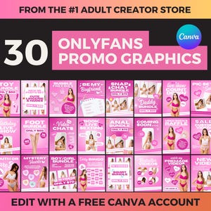 Onlyfans Promotion Graphics: 30 Editable Designs for Creators, Games, Bundle Sales & More