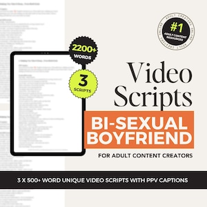 Bisexual Boyfriend Video Scripts, Onlyfans Adult Content Creators, Manyvids, Fansly, 3 Scripts, PPV Captions, Onlyfans Captions,