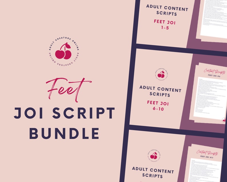 Foot JOI Script Bundle | JOI Scripts Feet  | Adult Industry JOI Scripts  | Onlyfans Scripts | Twitch Camgirl Snapchat Fansly Scripts 