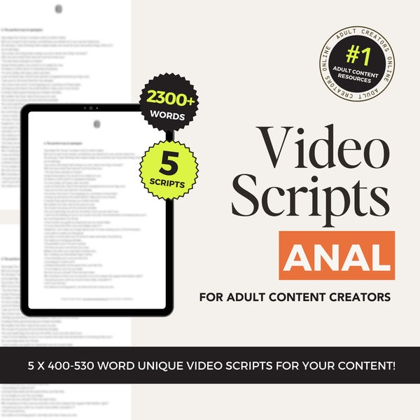 JOI Scripts for Onlyfans Solo Anal, Video Scripts for Adult Content Creators, Manyvids Ideas for Camgirls