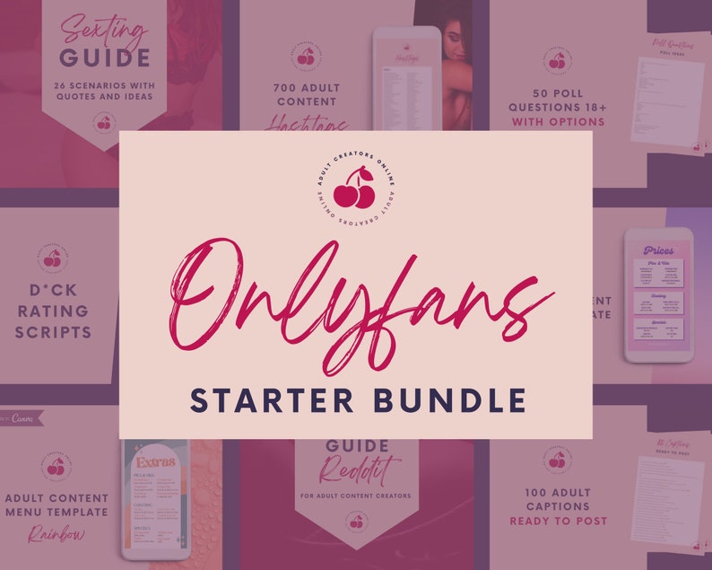 Onlyfans Starter Bundle | Onlyfans Captions  | Onlyfans Tipping Menu  | Reddit Sexting Guides | Twitch Camgirl Snapchat Fansly Bundle 