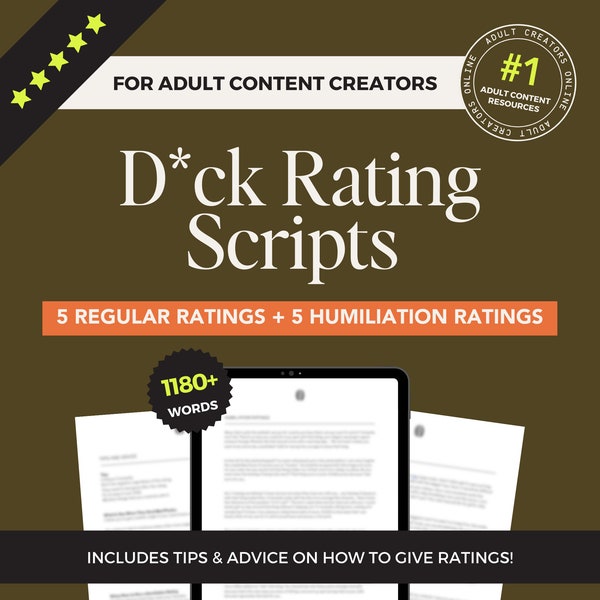 Dick Rating Scripts | Adult Content Scripts | Onlyfans Scripts | Twitch Camgirl Snapchat Fansly Scripts