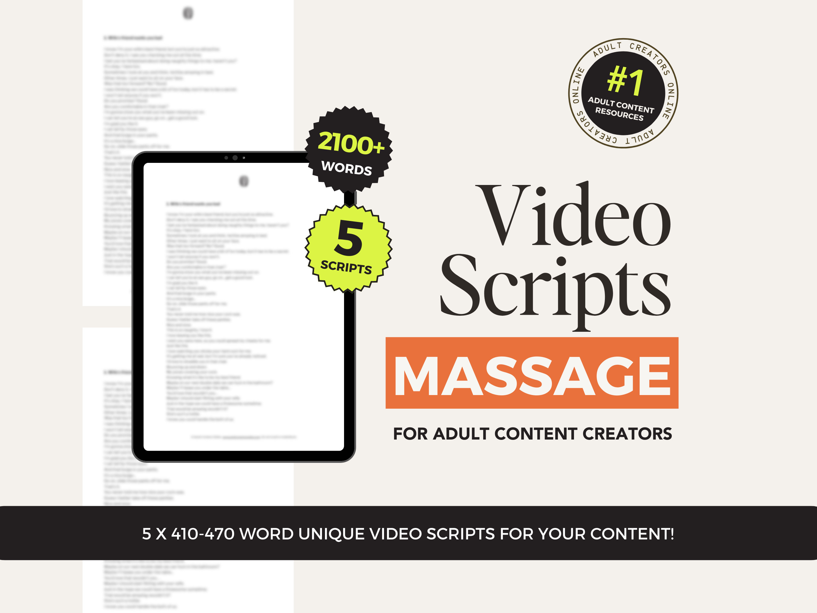Massage Fantasy JOI Scripts for OnlyFans – Video Scripts for Adult Content Creators, ManyVids Ideas
