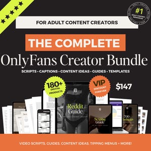 Komplettes OnlyFans Ersteller-Bundle - 180+ Digitale Produkte | Scripts, Captions, Content-Ideen, Guides & Templates
