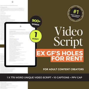 Ex-GF’s Holes for Rent Video Script – OnlyFans, Fansly, Reddit, Snapchat