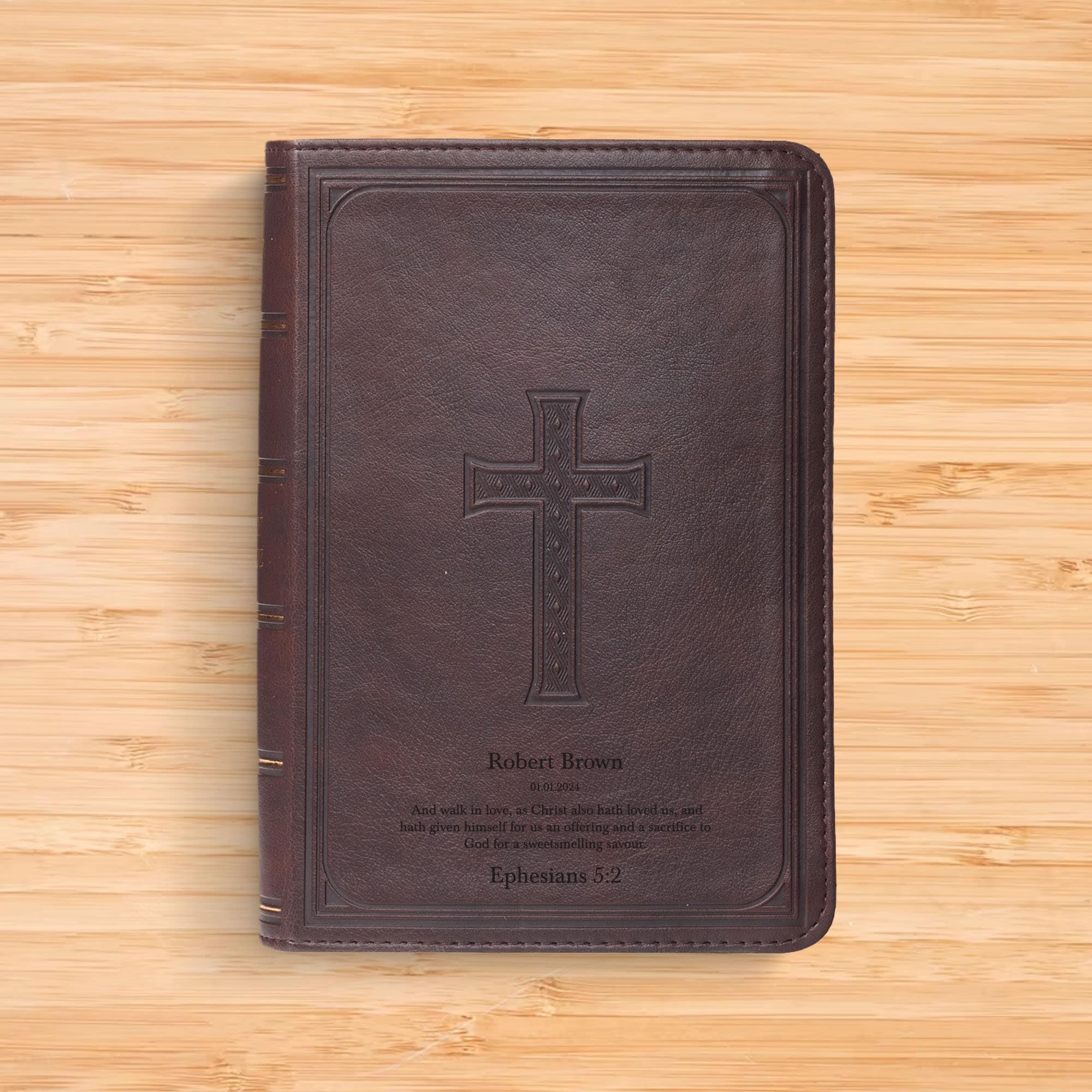 Personalized KJV Bible King James Version Custom Bible Cover Faux ...