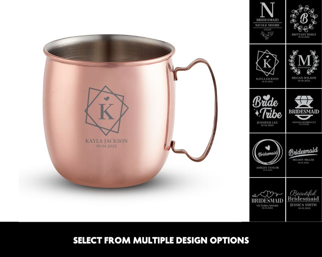 PERSONALIZED Engraved Moscow Mule Mug Wedding Date Bridesmaid Etsy