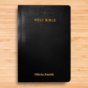 Personalized KJV Holy Bible Bonded Leather Reference Bible Large Print Christian King James Version Bible Custom with Name, Date or Text