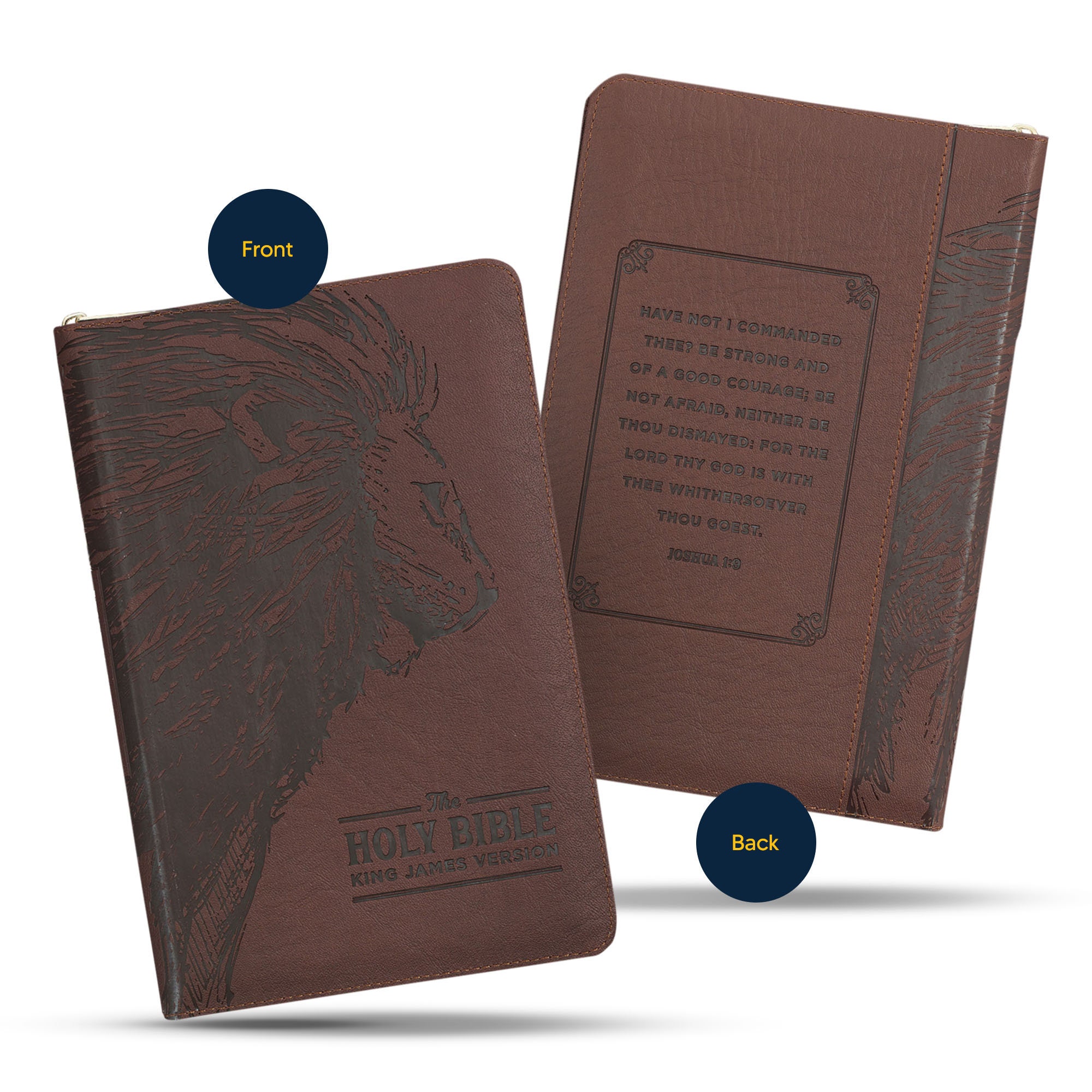 Personalized KJV Bible King James Version With Debossed Lion Face ...