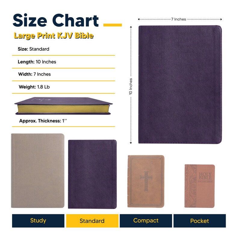 Personalized KJV Bible King James Version - Large Print Thinline Bible ...