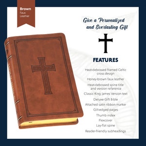 Personalized KJV Bible King James Version With Celtic Cross Design ...