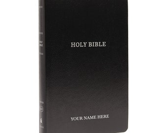 Personalized KJV Bible Custom Engraved Bible, Custom Bible Cover, Thomas Nelson Red Letter King James Version Paperback Baptism Gift