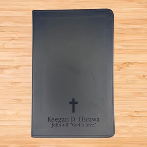Personalized CSB Bible Christian Standard Bible - He Reads Truth Study Bible Journaling with Icons - Gray Faux Leather Custom Bible Cover