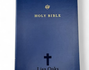 Personalized ESV Bible, English Standard Version with Custom Engraved Text Durable TruTone Custom Bible Cover Great Baptism Gift