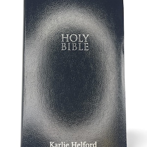 Personalized Bible New International Version NIV Custom SMALL PRINT Economy Bible with Paperback Black Leatherflex Cover Christian Gifts