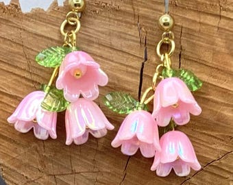 Flower Earrings, Lily of the Valley Earrings, Dangle Flower Earrings, Fairy Flower Earrings, CottageCore Flower Earrings, Bell Flower