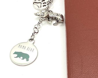 Mama Bear Bookmark, Mom Bookmark, Mother Bookmark, Gift for Mom, Mother’s Day Gift, Gift for Reader, Gift for Book Lover, Book Hook