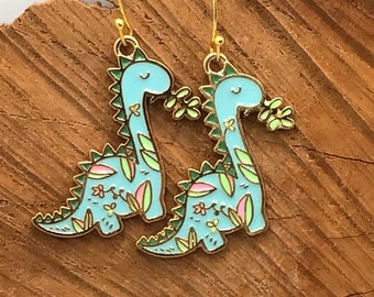 Dinosaur Earrings, Kawaii Earrings, Cute Dinosaur Earrings, Animal Earrings, Animal Jewelry, Kawaii Dinosaur Earrings, Fun Dinosaur Earrings