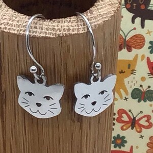Cat Earrings, Cat Face Earrings, Cute Cat Earrings, Cute Cat Face Earrings, Cat Jewelry, Cute Cat Jewelry, Cute Cat Face Jewelry, Cute Cat