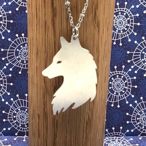 Wolf Necklace, Wolf Jewelry, Animal Necklace, Animal Jewelry, Wolf Silhouette Necklace, Minimalist Wolf Necklace, Gift for Wolf Lover, Wolf