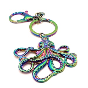 Octopus Keychain, Octopus Bag Charm, Octopus Gift, Summer Bag Charm, Octopus Accessory, Gift for Octopus Lover, Beach Bag Charm, Beach Gift