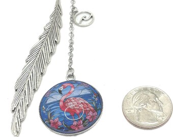 Flamingo Bookmark, Feather Bookmark, Bird Bookmark, Gift For Bookworm,Gift For Reader, Gift for Book Lover, Gift For Student, Book Club Gift
