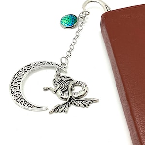 Celestial Mermaid Bookmark, Mermaid and Moon Bookmark, Summer Gift, Gift for Mermaid Lover, Book Lover Gift,  Mermaid Gift, Gift for Reader