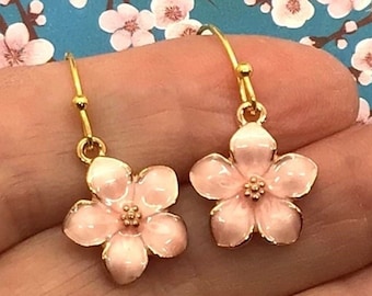 Cherry Blossom Earrings, Pink Flower Earrings, Flower Jewelry, Sakura Earrings, Cherry Blossom Jewelry, Spring Earrings, Spring Jewelry