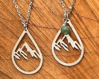 Mountain Necklace, Mountain Jewelry, Nature Necklace, Nature Jewelry, Hiking Necklace, Hiking Jewelry, Outdoor Necklace, Outdoor Jewelry