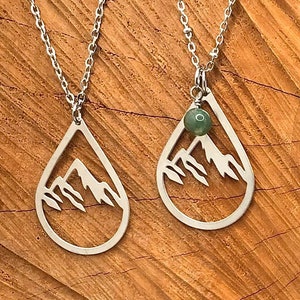 Mountain Necklace, Mountain Jewelry, Nature Necklace, Nature Jewelry, Hiking Necklace, Hiking Jewelry, Outdoor Necklace, Outdoor Jewelry