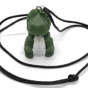 Dinosaur Necklace, T-Rex Necklace, Big Dinosaur Necklace, Cute Dinosaur Necklace, Dinosaur Jewelry, Green Dinosaur, Kids Dinosaur Necklace