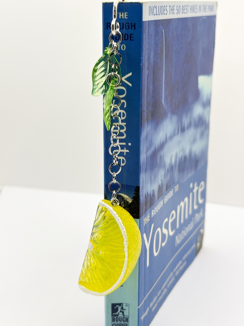 Lemon Bookmark, Book Hook, Fruit Bookmark, Book Accessory, Gift for ...