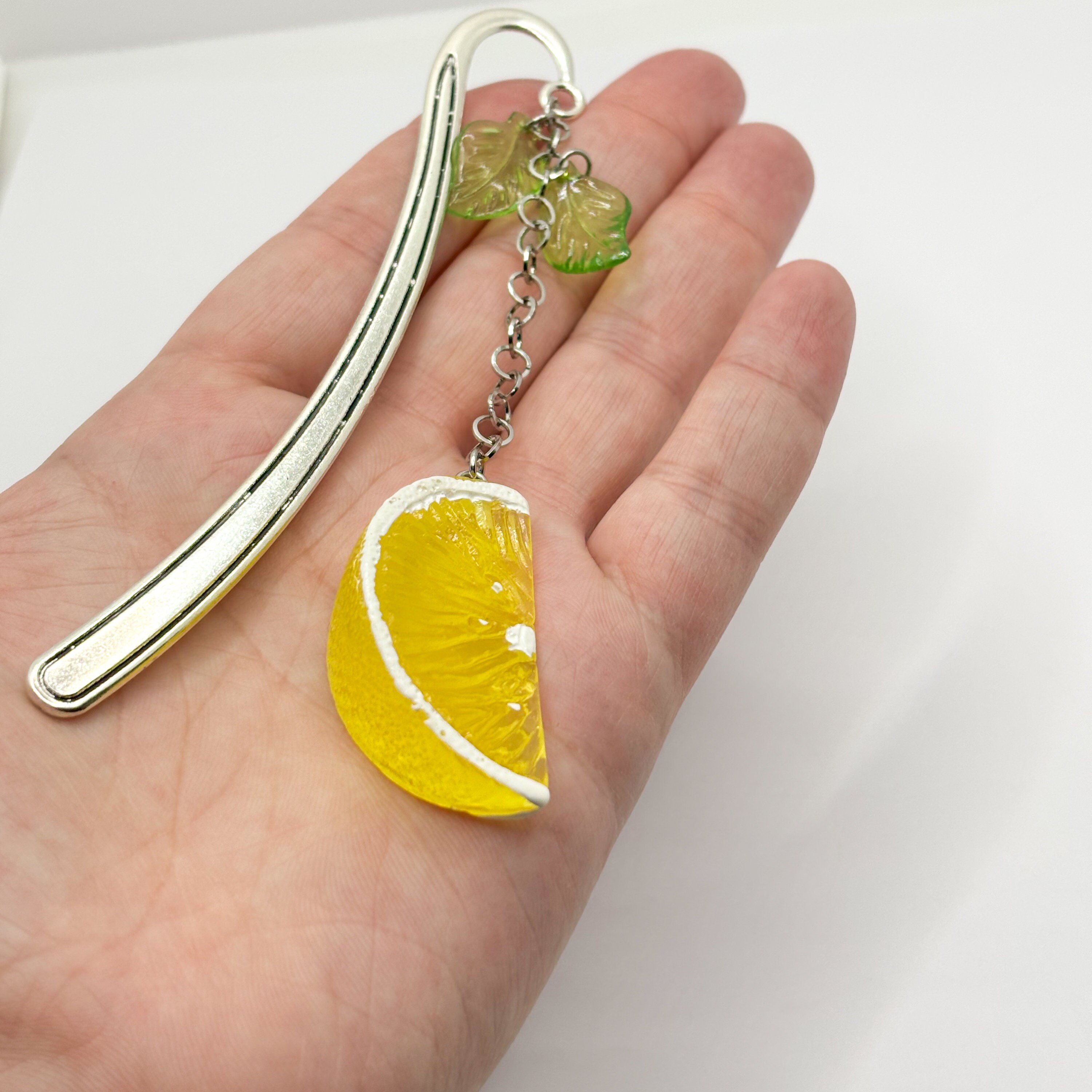 Lemon Bookmark, Book Hook, Fruit Bookmark, Book Accessory, Gift for ...