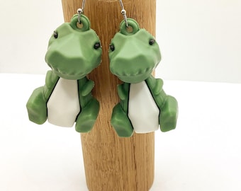 Cute Dinosaur Earrings, T Rex Earrings, Cute Dinosaur Jewelry, Big Dinosaur Earrings, Gift for Dinosaur Lover, Dinosaur Gift, Dino Earrings