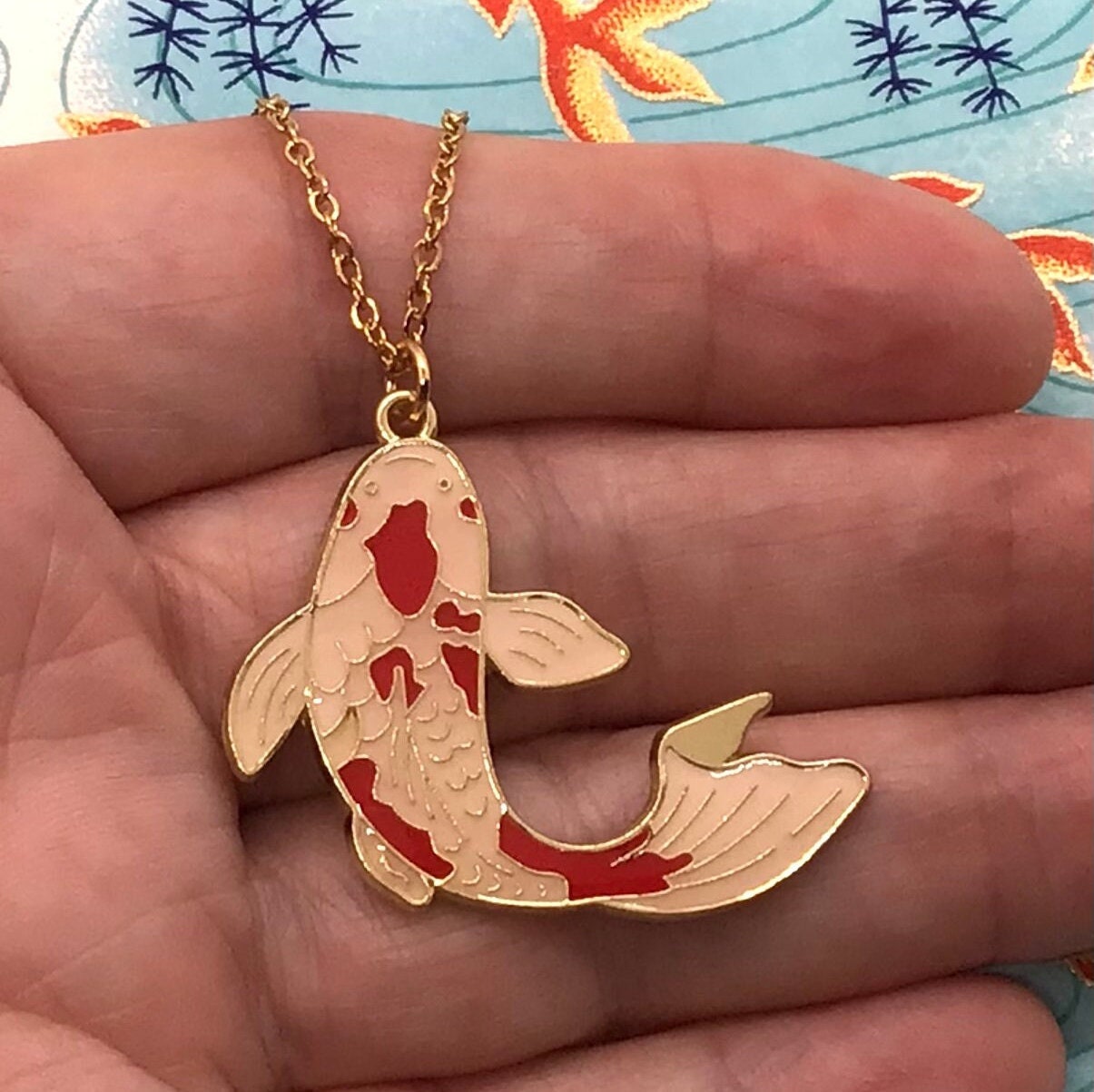 【King Ice】☆日本未入荷☆UTSURIMONO KOI FISH NECKLACE Utsurimono Koi Fish Necklace | Far East Jewelry | King Ice
