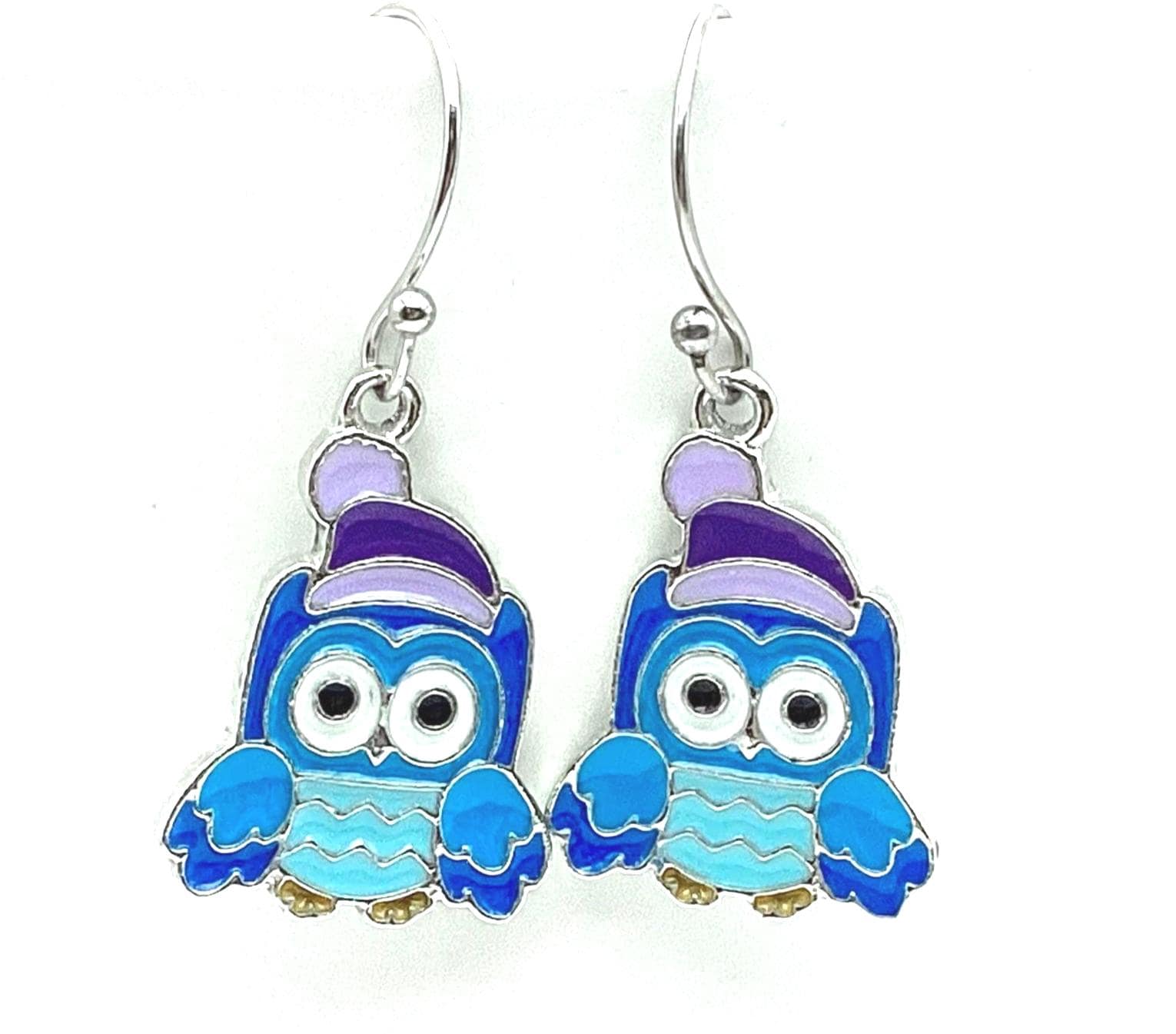 Owl Earrings, Winter Owl Earrings, Winter Gift, Gift for Owl Lover, Owl Gift, Winter Earrings, Owl a