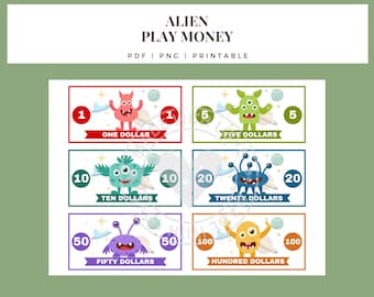 Pretend Money Kids Play Printable - Etsy